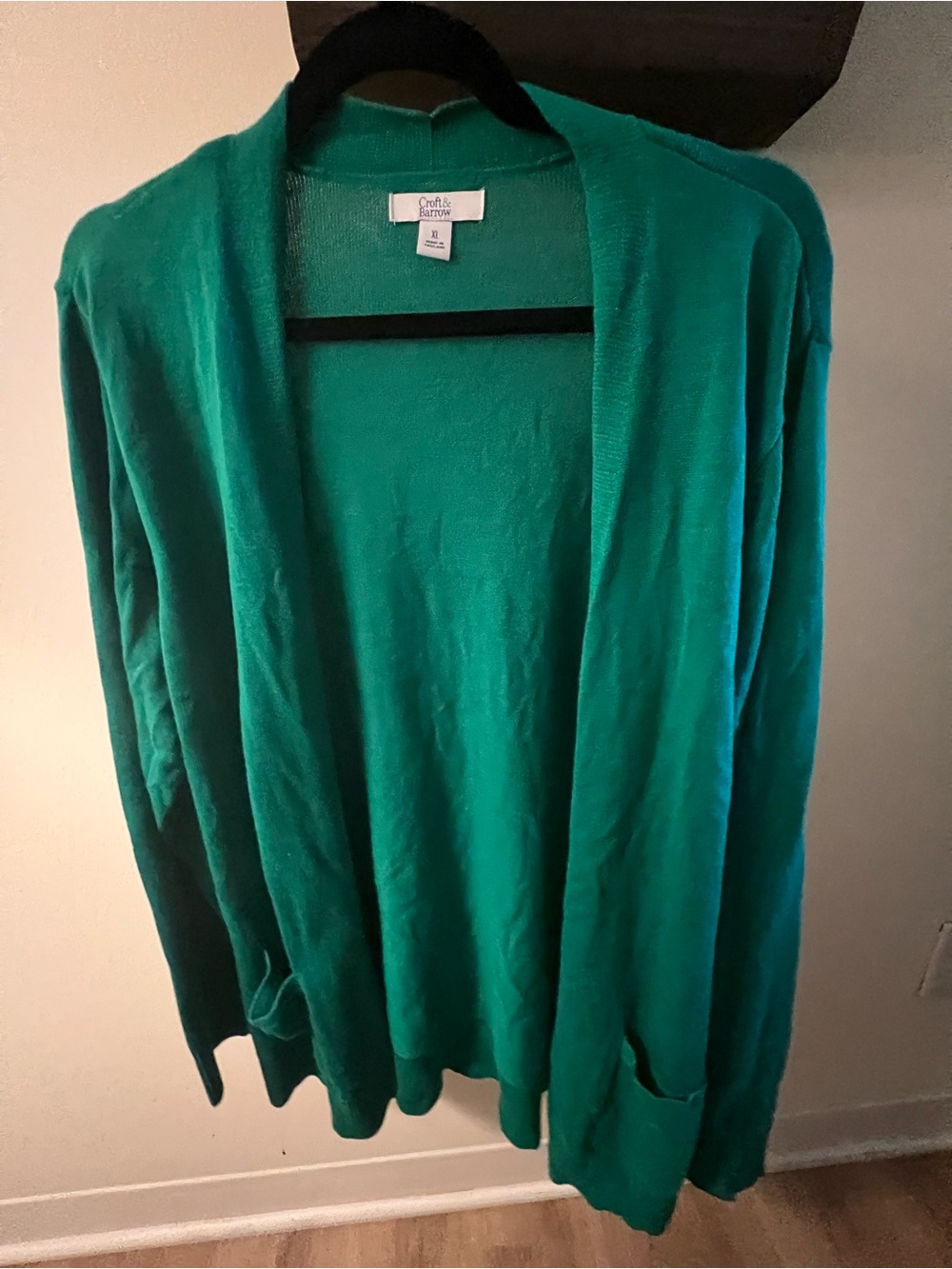 croft & barrow Green Open-Front Women's Cardigan